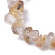 Perlas de cuarzo rutilado de oro natural pulseras elásticas BJEW-JB04152-03-2