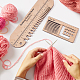 Oval & Rectangle Wooden Knitting Needle Gauge & Yarn Wrap Guide Board DIY-WH0033-88-5