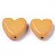 Painted Natural Wood Beads WOOD-R265-08I-2