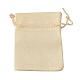 黄麻布ラッピングポーチ巾着袋  レモンシフォン  9x7cm ABAG-Q050-7x9-13-2