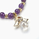 Perles naturelles mixtes de pierre étendent bracelets de breloque BJEW-JB03857-3