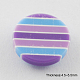 Striped Resin Cabochons CRES-Q094-14mm-8-2