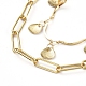 Brass Chain Tiered Necklaces NJEW-JN02829-3