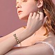 Ensembles de boucles d'oreilles pendantes rondes plates et de bracelets en perles tressées avec perles de coquillage et graines de verre SJEW-SW00007-7