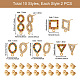Craftdady 20 pièces 10 style larme et géométrie 304 accessoires de boucles d'oreilles en acier inoxydable STAS-CD0001-25-4