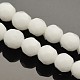 Faceted Round Opaque Glass Beads Strands G-E302-056-4mm-1