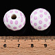 Perles de bois imprimées sur le thème de Pâques&nbsp;WOOD-T032-22J-4