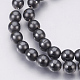 Chapelets de perles en hématite synthétique sans magnétiques G-F585-C-6mm-2