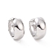 Brass Thick Hoop Earrings for Women EJEW-F303-04P-1