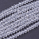 Chapelets de perles en rondelles facettées en verre de couleur opaque unie X-EGLA-J047-3x2mm-34-1