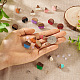 Cheriswelry fai da te 12 paio di 12 orecchini a bottone in resina bicolore e legno di noce DIY-CW0001-35-6