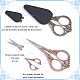 UNICRAFTALE 3Pcs 3 Colors Stainless Steel Sewing Embroidery Scissors Retro-style Bird Scissors with Alloy Handle and 3Pcs Leather Protective Covers Sharp Detail Shears SENE-UN0001-01-5