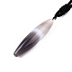 Natural Agate Pendant Necklaces NJEW-S421-006-3
