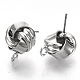 Iron Stud Earring Findings IFIN-T014-06P-NR-2