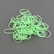 DIYの蛍光ネオンゴム織機バンド  淡緑色  16x1mm  約16000個/1000g DIY-R019-03-1
