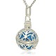 Silver Color Plated Brass Hollow Round Cage Pendants KK-J240-02S-2