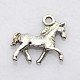 20PCS Antique Silver Horse Tibetan Style Alloy Pendants X-TIBEP-GC093-AS-RS-2