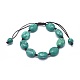 Synthetic Turquoise Braided Bead Bracelets BJEW-K212-E-2