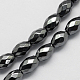 Non-magnetic Synthetic Hematite Beads Strands G-Q907-9x6mm-2