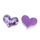 Glitter Sequins Fabric Heart Padded Patches X-DIY-WH0083-A06-2