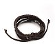 Adjustable Leather Cord Multi-Strand Bracelets BJEW-M169-06-2
