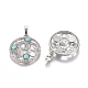 Synthetic Turquoise Pendants G-L512-T19-2