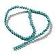 Teints perles synthétiques turquoise brins G-G075-C02-02-2