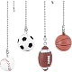 BENECREAT 4 Pack Sports Ceiling Fan Pull Chain 14inch Basketball Soccer Baseball Rugby Ornaments Pendant Light Pull Chain Extension Set For Ceiling Light Lamp Fan FIND-BC0003-39-1