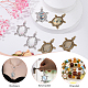 20 Stück 2 Farben Schildkröte Legierung Anhänger Cabochon Einstellungen DIY-PH0003-26-WH-4