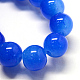 Backen gemalt Nachahmung Jade Glas runden Perle Stränge DGLA-Q021-4mm-33-2
