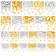 Olycraft 2200pcs résine de remplissage sur le thème de l'océan alliage de résine remplissage artisanat nail art accessoires de décoration pour la fabrication de bijoux - doré et argent MRMJ-OC0002-58-2