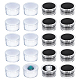 CHGCRAFT 20Pcs 2 Colors Mini Round Stone Box Small Loose Diamond Gemstone Display Case Plastic Containers Holder with Clear Top Lids and Sponge MRMJ-CA0001-34-6