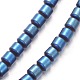 Frosted Electroplated Non-magnetic Synthetic Hematite Bead Strands X-G-E304-60A-1