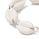 Acrylic Shell Bead Link Anklets for Women BJEW-JB09370-2