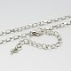 Iron Box Chain Necklace Making MAK-J009-36P-1
