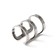 304 Stainless Steel Triple Line Wide Chunky Cuff Earrings for Women EJEW-TAC0015-08P-2