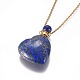 Natural Lapis Lazuli Openable Perfume Bottle Pendant Necklaces G-K295-A02-G-2