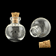 Botella de vidrio redonda para contenedores de abalorios X-AJEW-R045-01-1