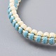 Bracelets en corde tressée de polyester ciré BJEW-JB04342-05-2