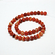 Natural Red Agate Bead Strands X-G-G880-05-6mm-3