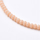 Faceted Rondelle Glass Beaded Necklaces NJEW-JN02568-04-2