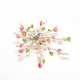 Broches de seguridad de la perla de la flor JEWB-O002-12A-2