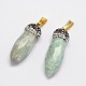 Faceted Bullet Natural Amazonite Pointed Pendants G-M255-03-1
