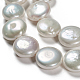 Fili di perle di keshi di perle barocche naturali PEAR-S012-27A-2