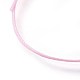 Verstellbare flache gewachste Polyesterschnüre Armbandherstellung AJEW-JB00508-01-2