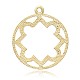 Anello d'oro placcato in lega ciondoli strass PALLOY-J611-04G-2