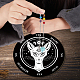 Creatcabin Planche pendule en bois pour chat avec 7 collier pendule en cristal de chakra sculpté message métaphysique fournitures de sorcellerie pour décoration spirituelle débutant Wiccan 8 FIND-CN0001-15D-7