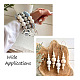 Craftdady 80pcs 4 style de perles de bois de théacées naturelles peintes à la bombe WOOD-CD0001-15-9