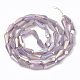 Chapelets de perles en verre opaque de couleur unie X-EGLA-T008-12A-2