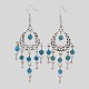 Tibetan Style Alloy Natural & Synthetic Mixed Stone Chandelier Earrings EJEW-JE01892-2